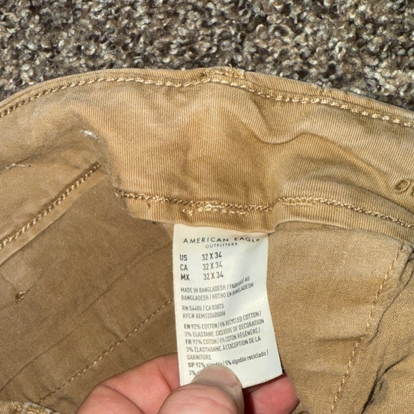American Eagle Original Straight Khaki 32x34 - Picture 2 of 13